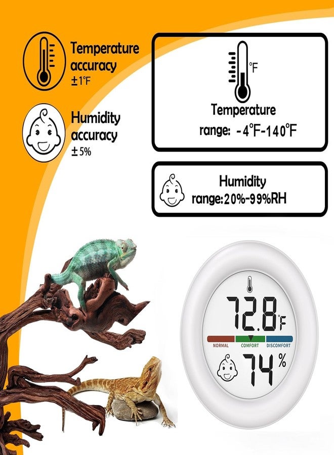 ACEBON Reptile Tank Thermometer, Mini Digital Hygrometer Thermometer Gauge, Indoor Outdoor Temperature Humidity Meter for Greenhouse Humidors Incubators Reptile Terrarium Jars, Fahrenheit (℉) or Celsius(℃) - Image 4
